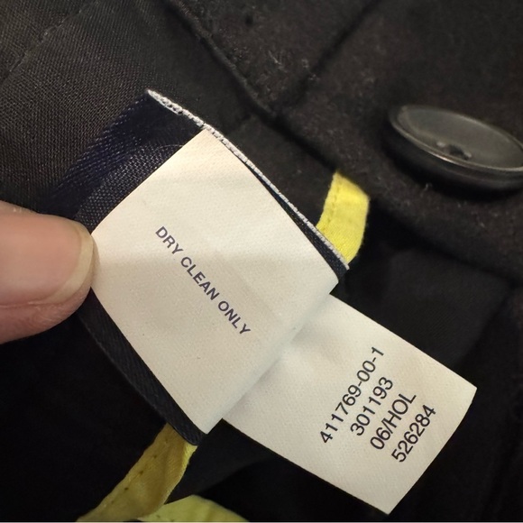 GAP womens black mini skirt 4 wool blend button up fully lined Y2K 90s 2000s - Picture 12 of 15